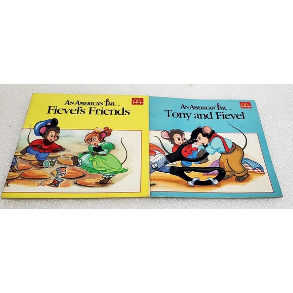 Vintage 1986 McDonalds An American Tail Fievel Paperback Books Lot of 2 Books - Picture 1 of 9